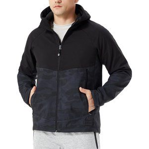 Men’s Softshell Fleece-Lined Jacket, Water Repellent Wind Resistant Tactical